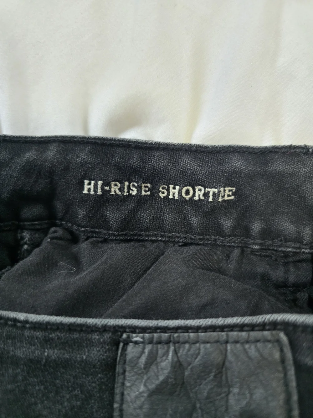 American Eagle Hi-Rise Shortie Black Lace Crochet Denim Shorts Women’s 8